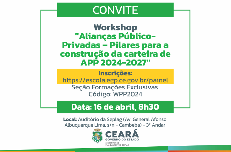 Workshop “Alianças Público-Privadas – Pilares para a construção da carteira de APP 2024-2027”